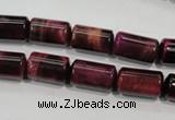 CTE989 15.5 inches 8*14mm tube dyed red tiger eye beads wholesale