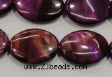 CTE997 15.5 inches 18*25mm oval dyed red tiger eye beads wholesale