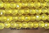 CTG1002 15.5 inches 2mm faceted round tiny yellow agate beads