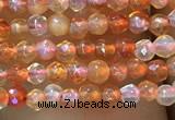 CTG1003 15.5 inches 2mm faceted round tiny red agate beads