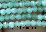CTG1037 15.5 inches 2mm faceted round tiny green aventurine beads