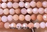 CTG1038 15.5 inches 2mm faceted round tiny pink aventurine beads