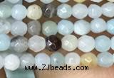 CTG1051 15.5 inches 2mm faceted round tiny amazonite beads