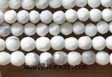 CTG1053 15.5 inches 2mm faceted round tiny white howlite beads