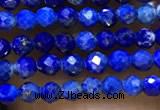 CTG1075 15.5 inches 2mm faceted round tiny lapis lazuli beads