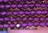 CTG1083 15.5 inches 2mm faceted round tiny purple garnet beads