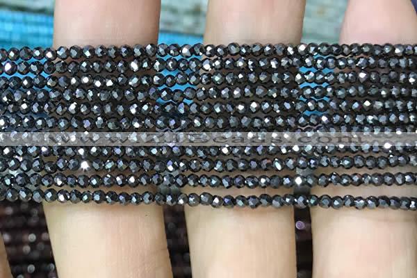 CTG1085 15.5 inches 2mm faceted round tiny hematite beads
