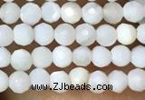 CTG1088 15.5 inches 2mm faceted round tiny mother of pearl beads