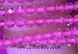 CTG1094 15.5 inches 2mm faceted round tiny quartz glass beads