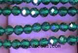 CTG1098 15.5 inches 2mm faceted round tiny quartz glass beads