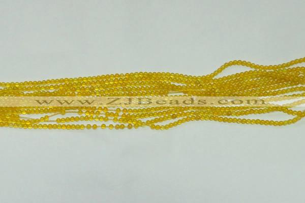 CTG111 15.5 inches 2mm round tiny yellow agate beads wholesale