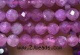 CTG1136 15.5 inches 3mm faceted round tiny imitation ruby beads