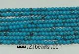 CTG114 15.5 inches 2mm round tiny blue turquoise beads wholesale