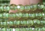 CTG1145 15.5 inches 3mm faceted round tiny peridot gemstone beads