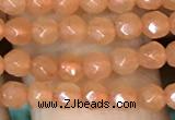 CTG1151 15.5 inches 3mm faceted round tiny red aventurine beads