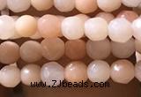 CTG1152 15.5 inches 3mm faceted round tiny pink aventurine beads