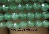 CTG1154 15.5 inches 3mm faceted round tiny green aventurine beads