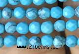 CTG1171 15.5 inches 3mm faceted round tiny turquoise beads