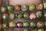 CTG1181 15.5 inches 3mm faceted round tiny unakite gemstone beads