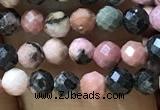 CTG1189 15.5 inches 3mm faceted round rhodonite gemstone beads