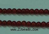 CTG12 15.5 inch 3mm round A grade tiny red agate beads wholesale