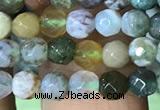 CTG1210 15.5 inches 4mm faceted round tiny Indian agate beads