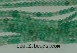 CTG122 15.5 inches 2mm round tiny green agate beads wholesale