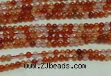 CTG123 15.5 inches 2mm round grade A tiny red agate beads wholesale