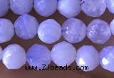CTG1305 15.5 inches 5mm faceted round blue lace agate beads wholesale