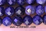 CTG1335 15.5 inches 4mm faceted round sapphire beads wholesale