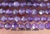 CTG1341 15.5 inches 2mm faceted round amethyst gemstone beads