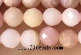 CTG1365 15.5 inches 5mm faceted round pink opal gemstone beads