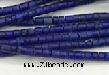 CTG1371 15.5 inches 1*1mm heishi tiny lapis lazuli beads