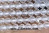 CTG1400 15.5 inches 2mm faceted round white crystal beads wholesale