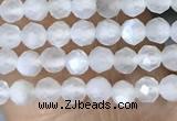 CTG1401 15.5 inches 2mm faceted round white moonstone beads wholesale