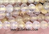 CTG1405 15.5 inches 2mm faceted round golden rutilated quartz beads
