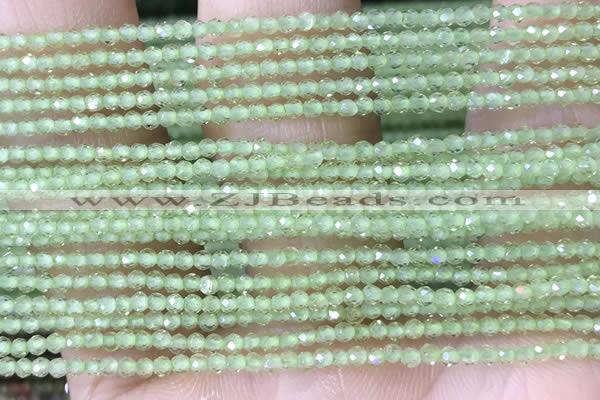 CTG1412 15.5 inches 2mm faceted round peridot beads wholesale