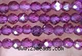 CTG1439 15.5 inches 2mm faceted round garnet beads wholesale