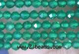 CTG1463 15.5 inches 2mm faceted round green agate beads