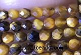 CTG1465 15.5 inches 2mm faceted round yellow tiger eye beads