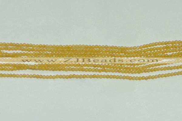 CTG148 15.5 inches 3mm round tiny yellow jade beads wholesale