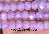 CTG1485 15.5 inches 3mm faceted round lavender amethyst beads