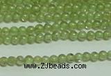 CTG149 15.5 inches 3mm round tiny peridot gemstone beads wholesale