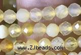 CTG1491 15.5 inches 3mm faceted round yellow opal beads wholesale
