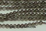 CTG150 15.5 inches 3mm round tiny smoky quartz beads wholesale