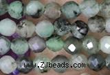 CTG1500 15.5 inches 3mm faceted round emerald gemstone beads