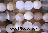 CTG1550 15.5 inches 4mm faceted round moonstone beads wholesale