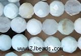 CTG1555 15.5 inches 4mm faceted round Chinese larimar beads