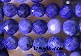 CTG1556 15.5 inches 4mm faceted round sapphire gemstone beads