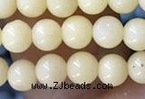 CTG1596 15.5 inches 4mm round yellow jade beads wholesale